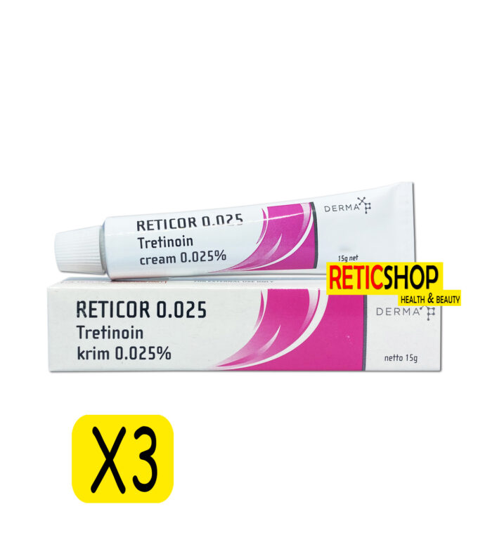 3Tubes Reticor 0.025 Tretinoin Cream